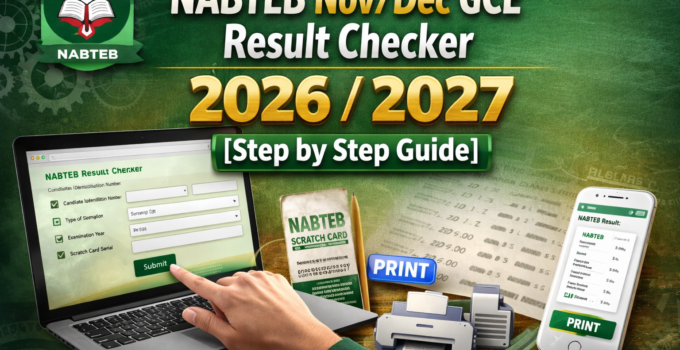 NABTEB Nov/Dec GCE Result Checker 2026/2027 [Step by Step Guide]