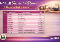NABTEB Cosmetology Subjects Combination 2026/2027